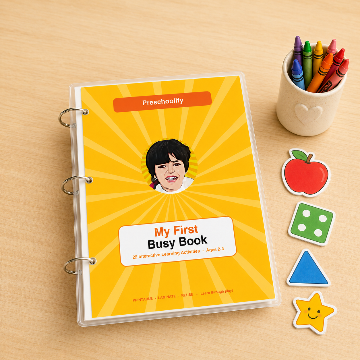 Toddler Busy Book Printable – 22 Montessori Learning Activities (Ages 2-4) (Digital Download)