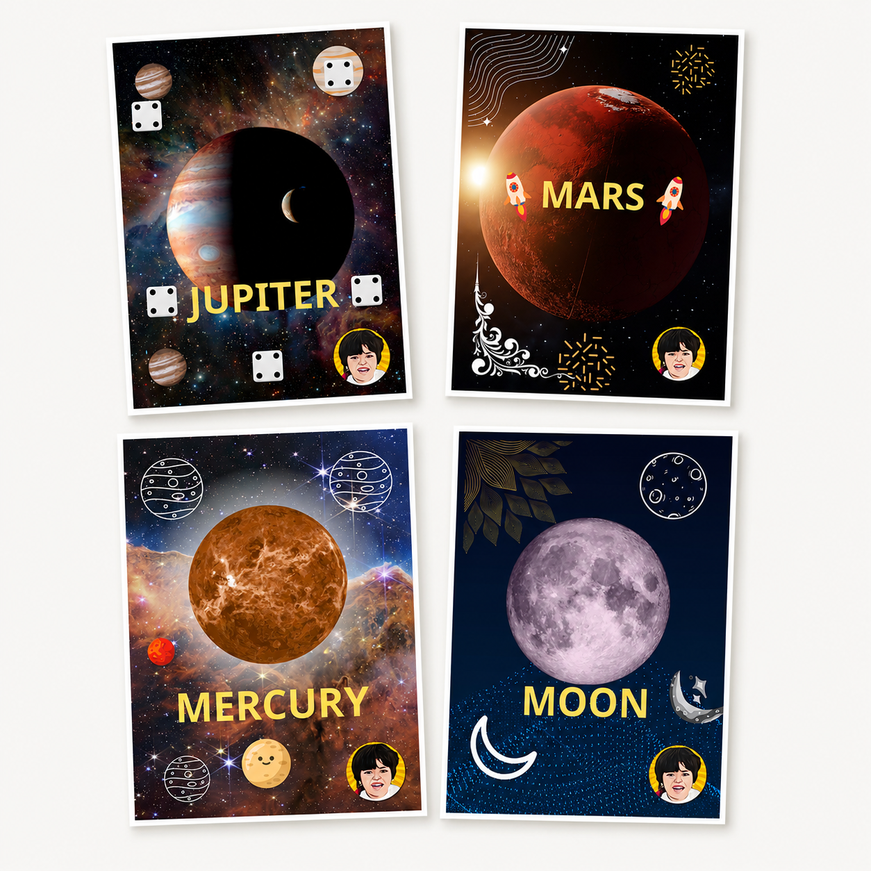 Planets spin in 3D augmented reality