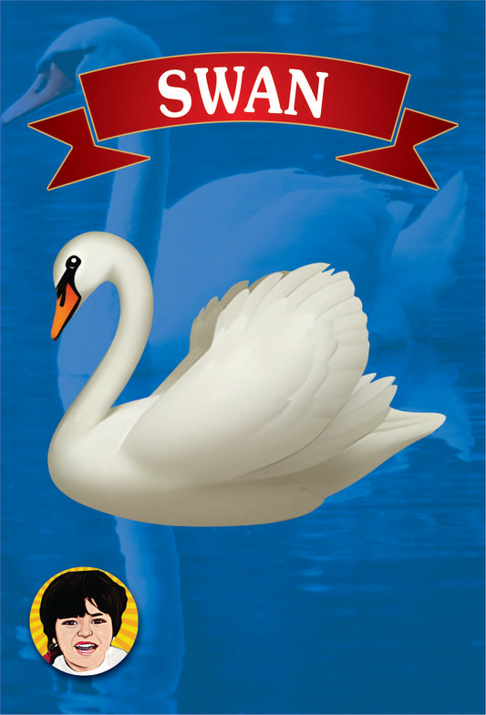 3D Augmented Reality "Swan" Animal Flash card