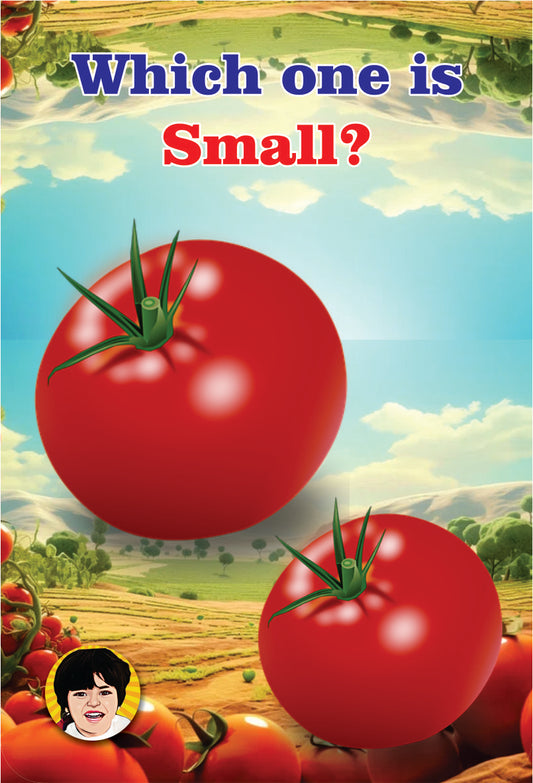 3D Augmented Reality "Tomato" Big or Small Flash card