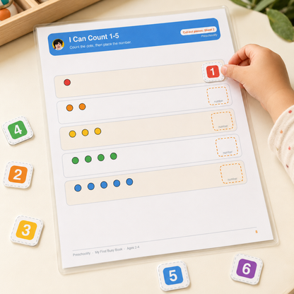 Toddler Busy Book Printable – 22 Montessori Learning Activities (Ages 2-4) (Digital Download)