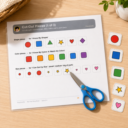Toddler Busy Book Printable – 22 Montessori Learning Activities (Ages 2-4) (Digital Download)