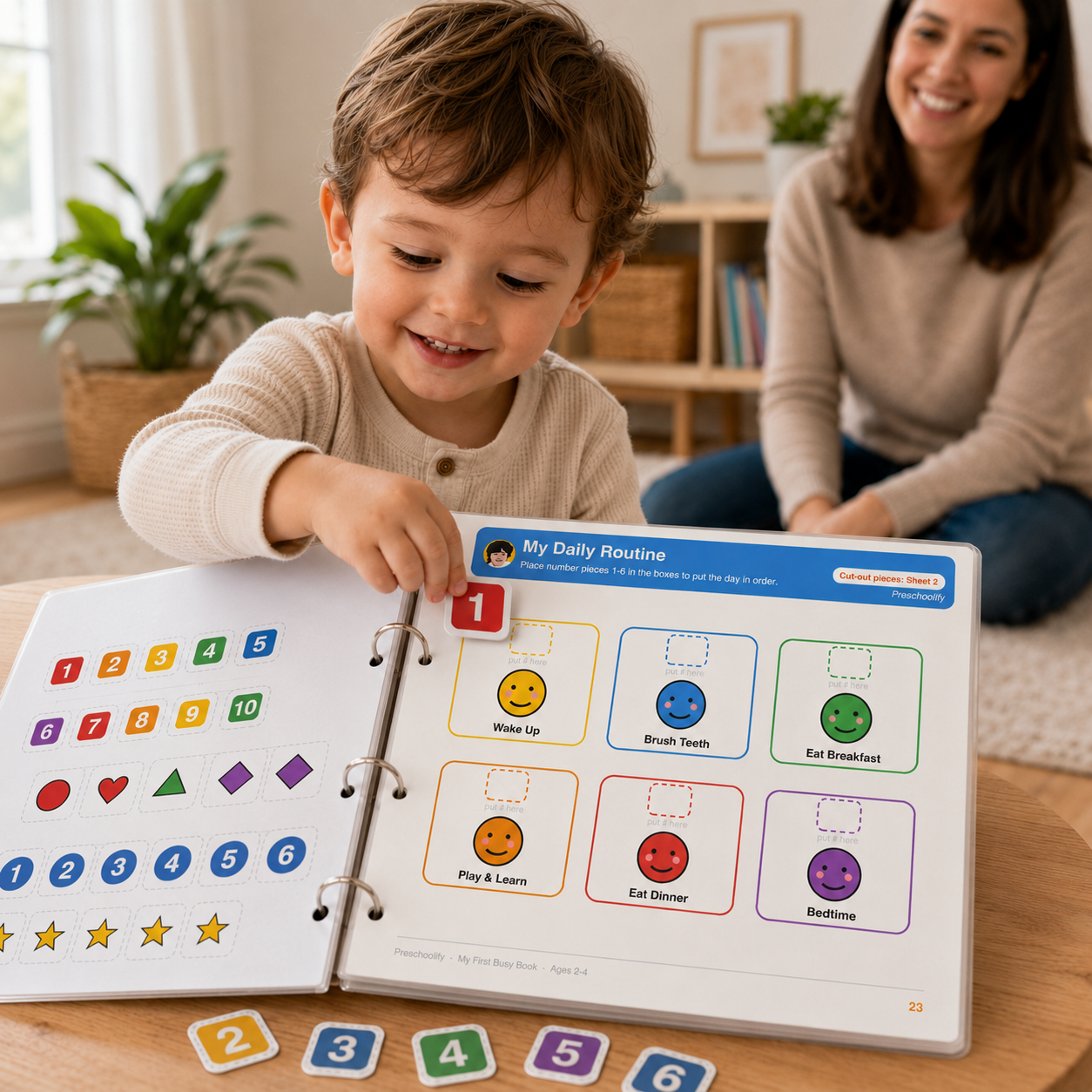 Toddler Busy Book Printable – 22 Montessori Learning Activities (Ages 2-4) (Digital Download)