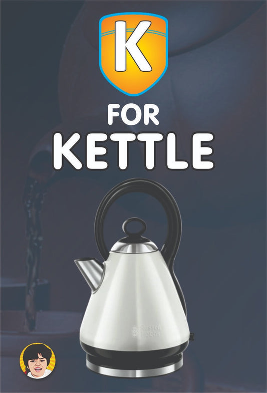 3D Augmented Reality Alphabet "K" for Kettle Flash card