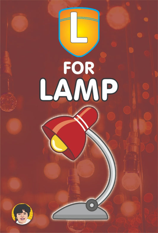 3D Augmented Reality Alphabet "L" for Lamp Flash card