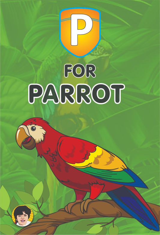 3D Augmented Reality Alphabet "P" for Parrot Flash card